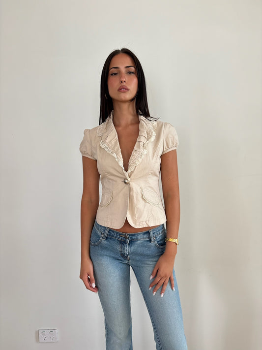 Cream Blouse