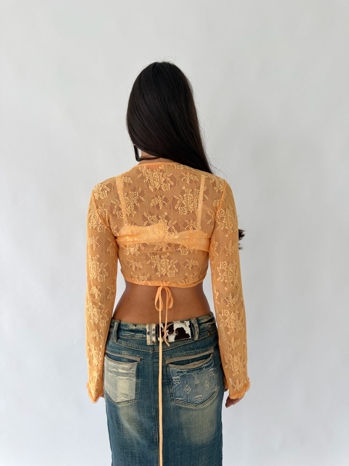 Peach Lace Cardi