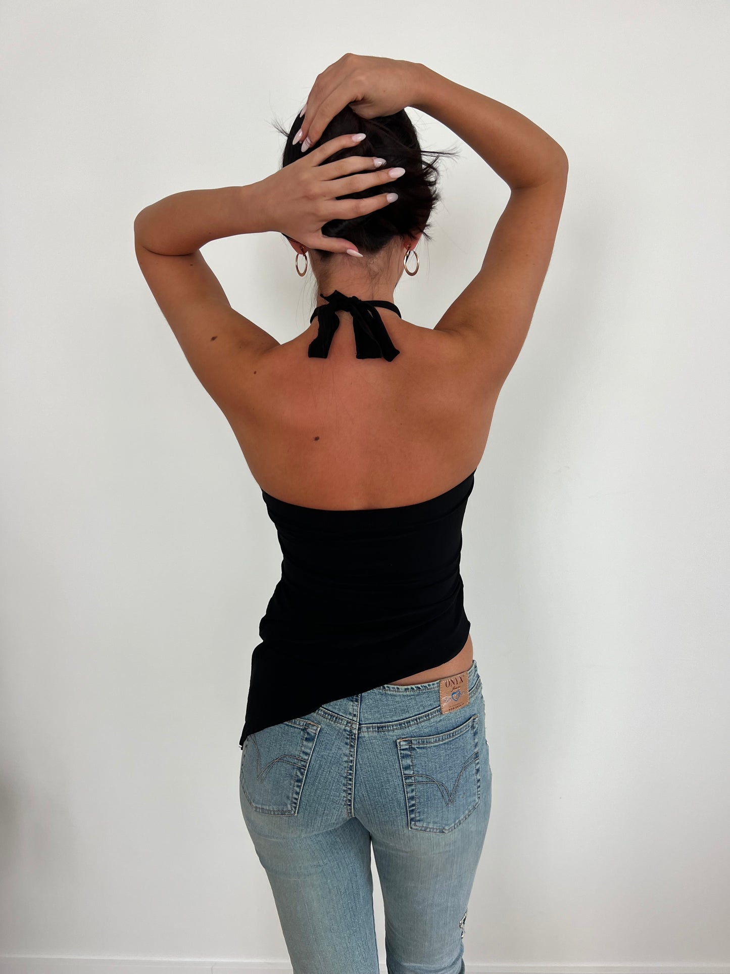 Black Sequin Halter