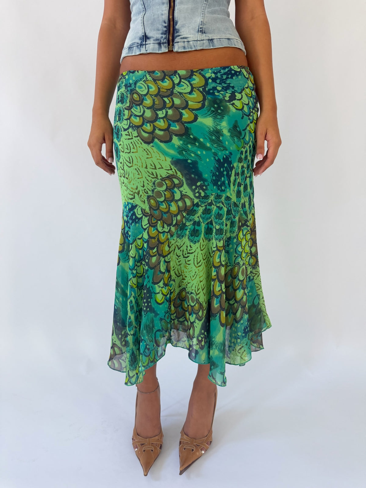 Green Midi Skirt