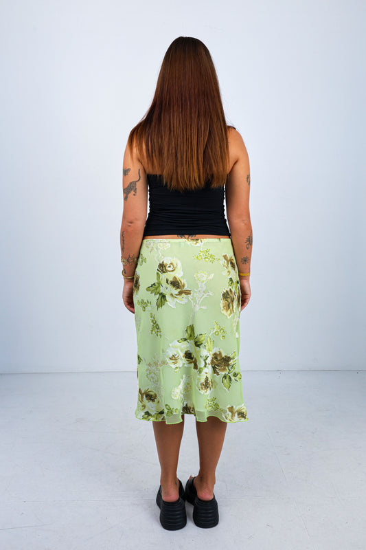 Green Floral Midi