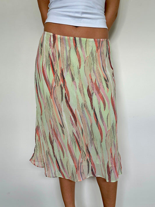 Stripe Midi Skirt