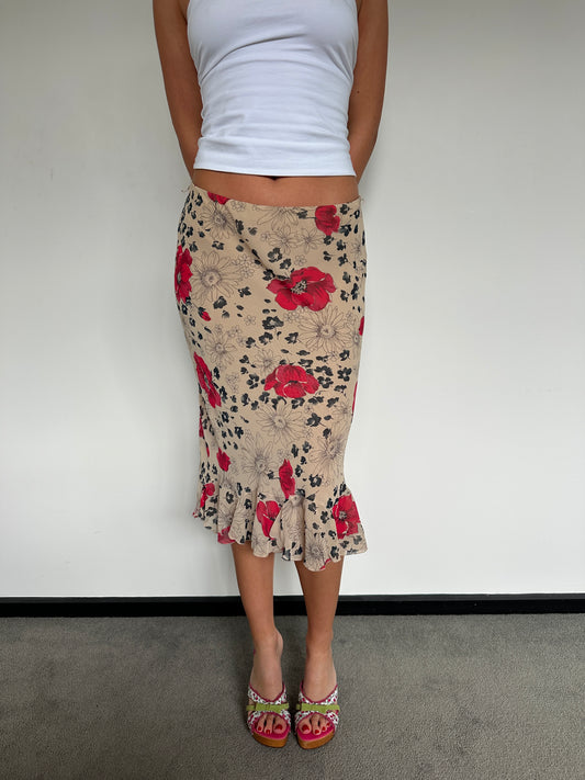 Floral Midi Skirt