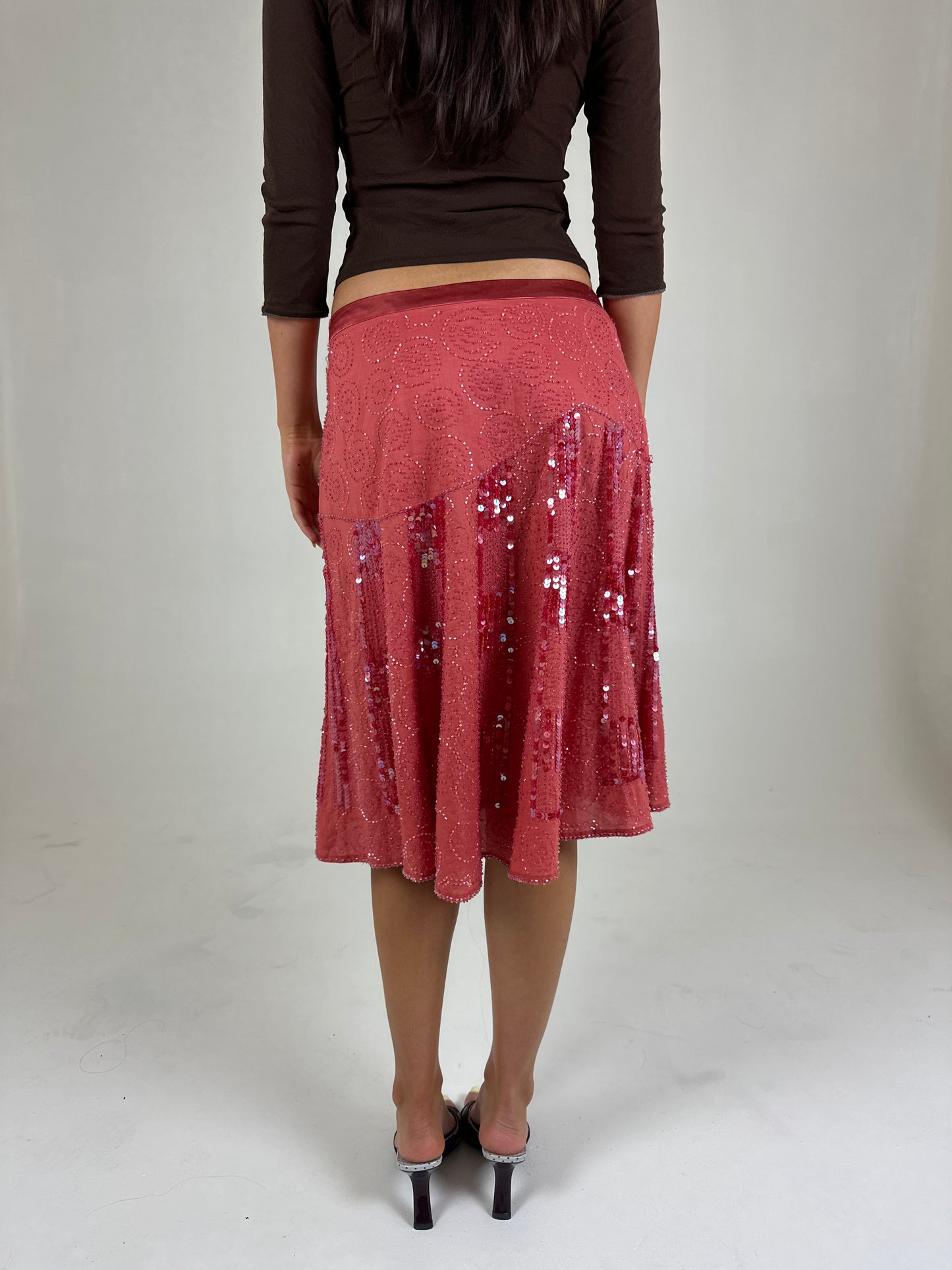 Sequin Midi Skirt
