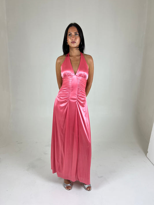 Coral Backless Maxi