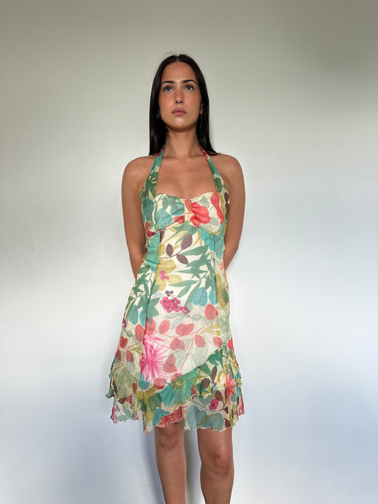 Floral Halter Midi Dress