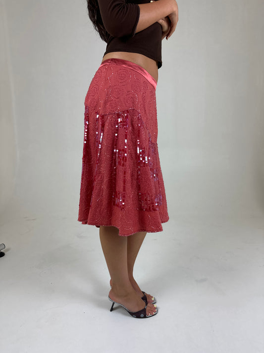 Sequin Midi Skirt