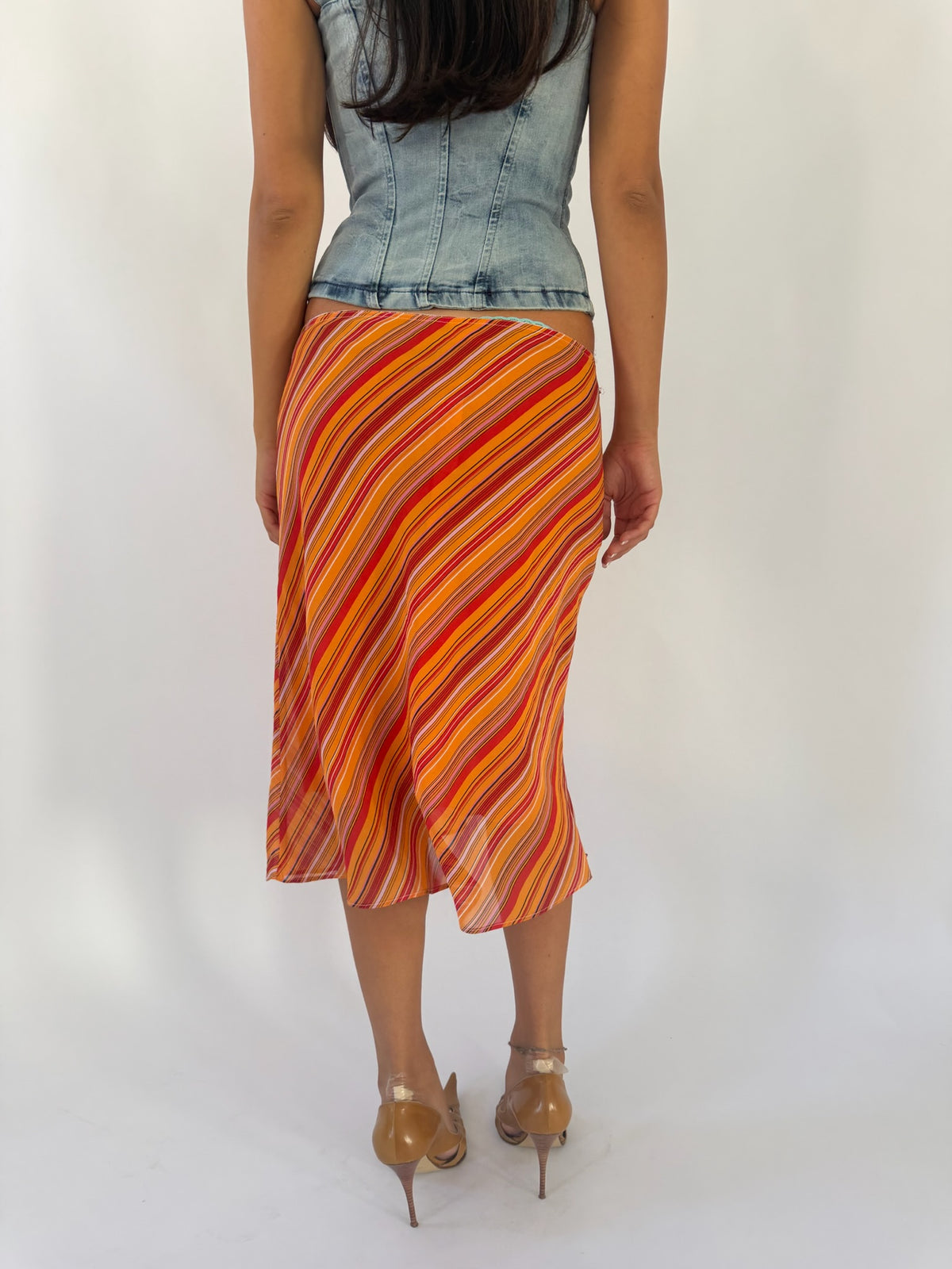 Orange Stripe Midi