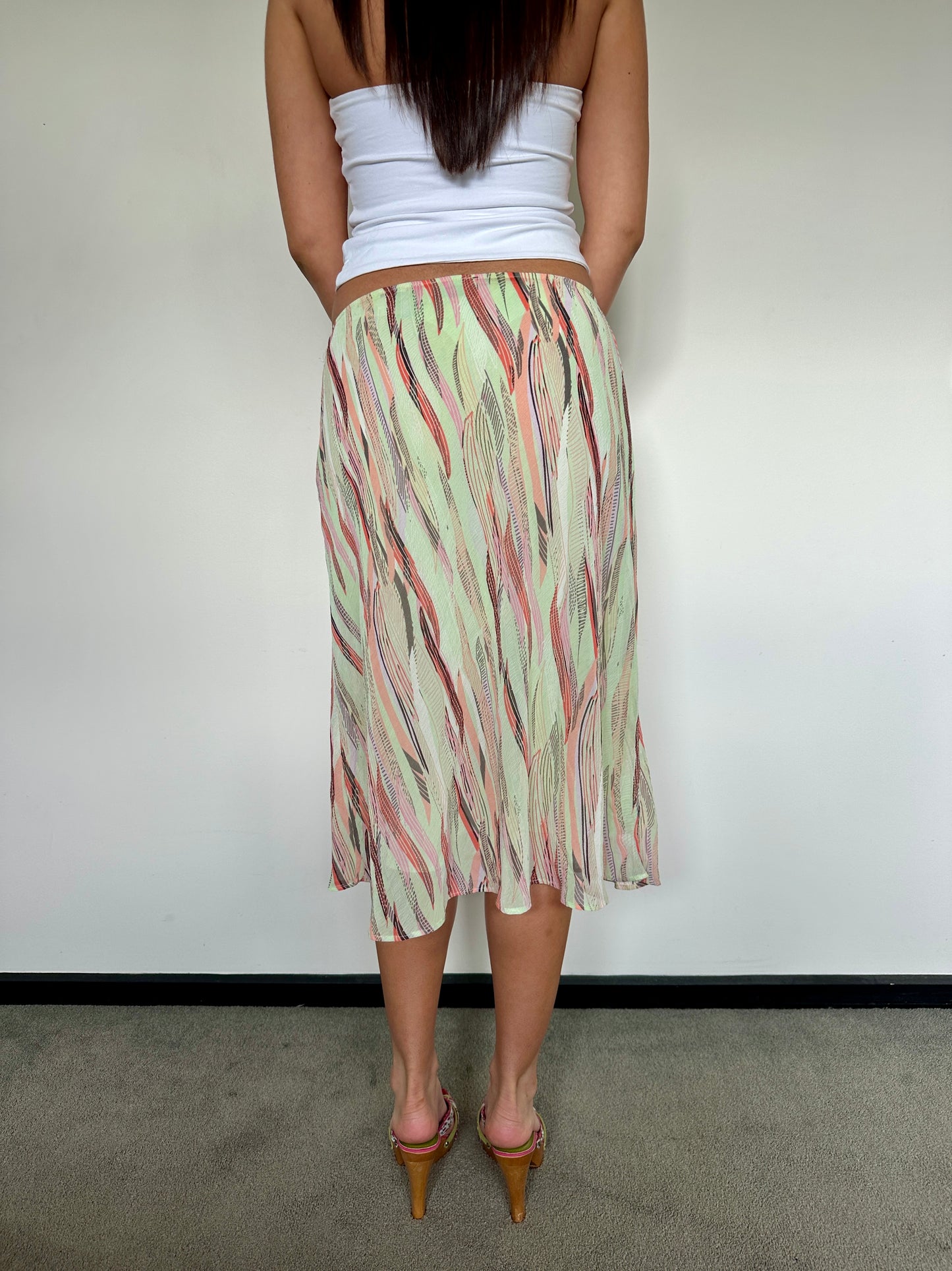 Stripe Midi Skirt