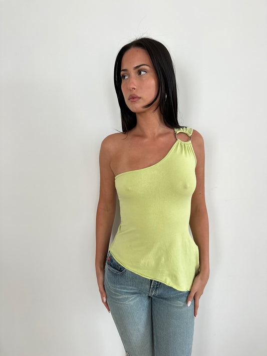 Lime Asymmetrical Top