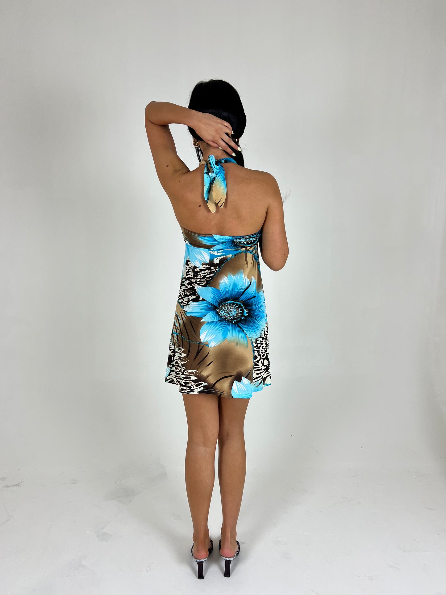 Floral Halter Mini Dress