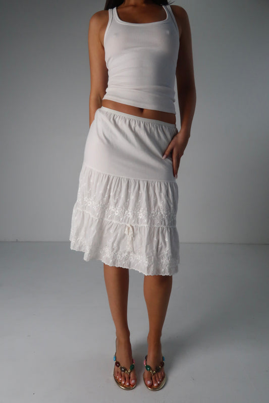 White Midi Skirt