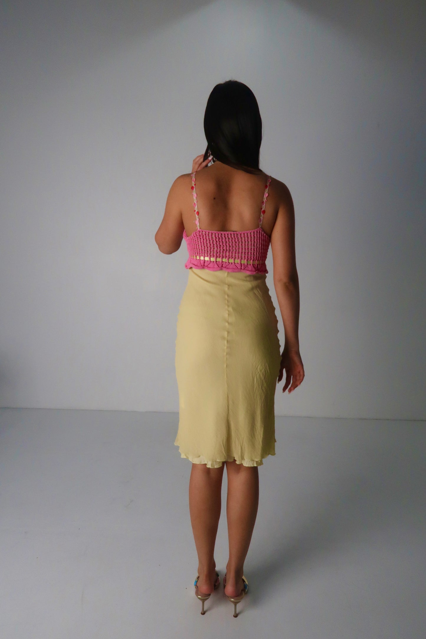 Italian Butter Crochet Midi Dress