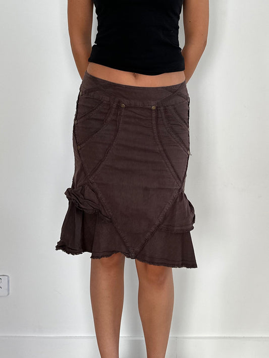 Brown Midi Skirt