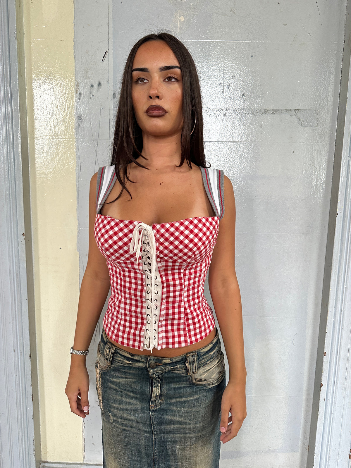 D&G Gingham Corset