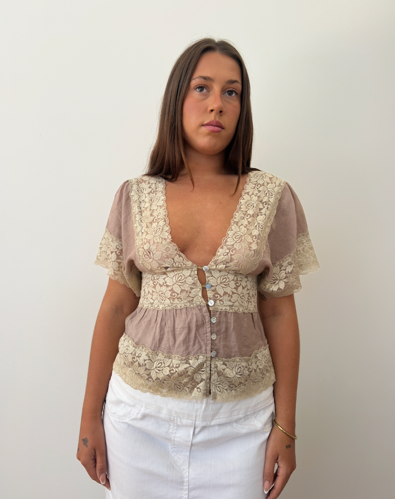 Lace Cardigan Top