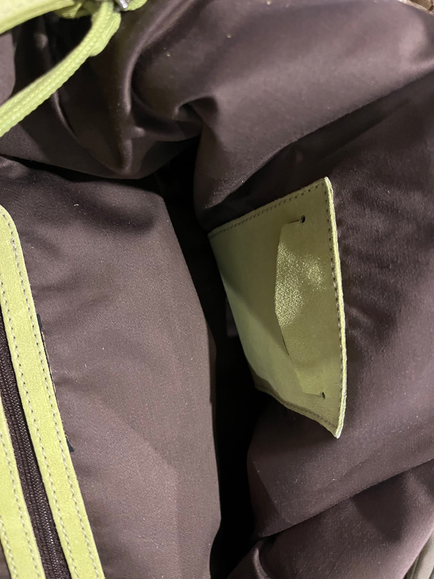 Green Fringe Leather Bag