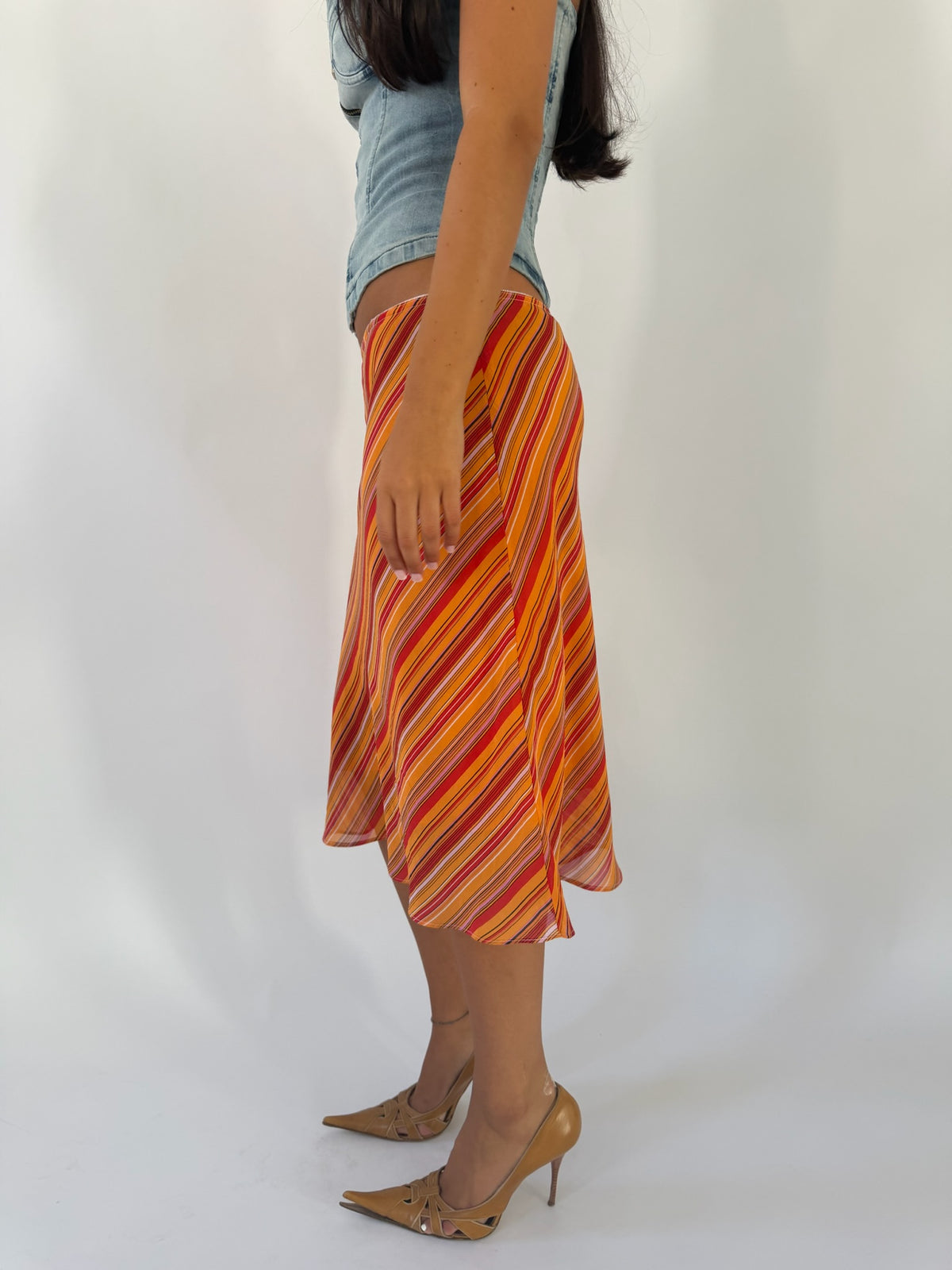 Orange Stripe Midi