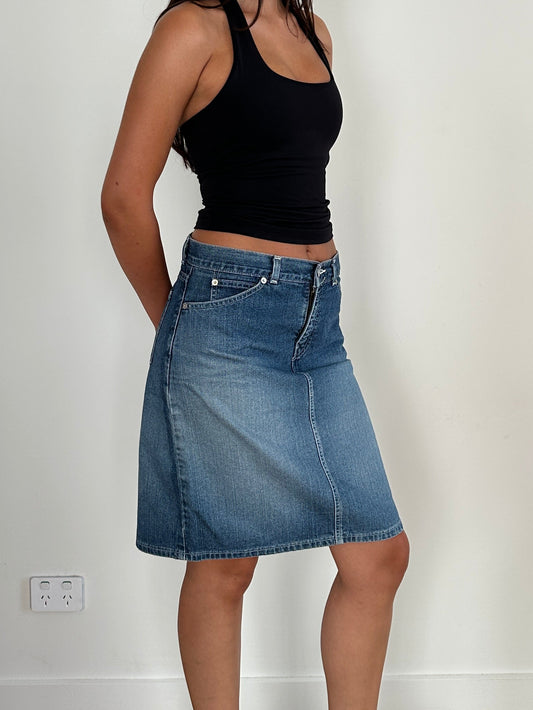 Levis Denim Midi Skirt