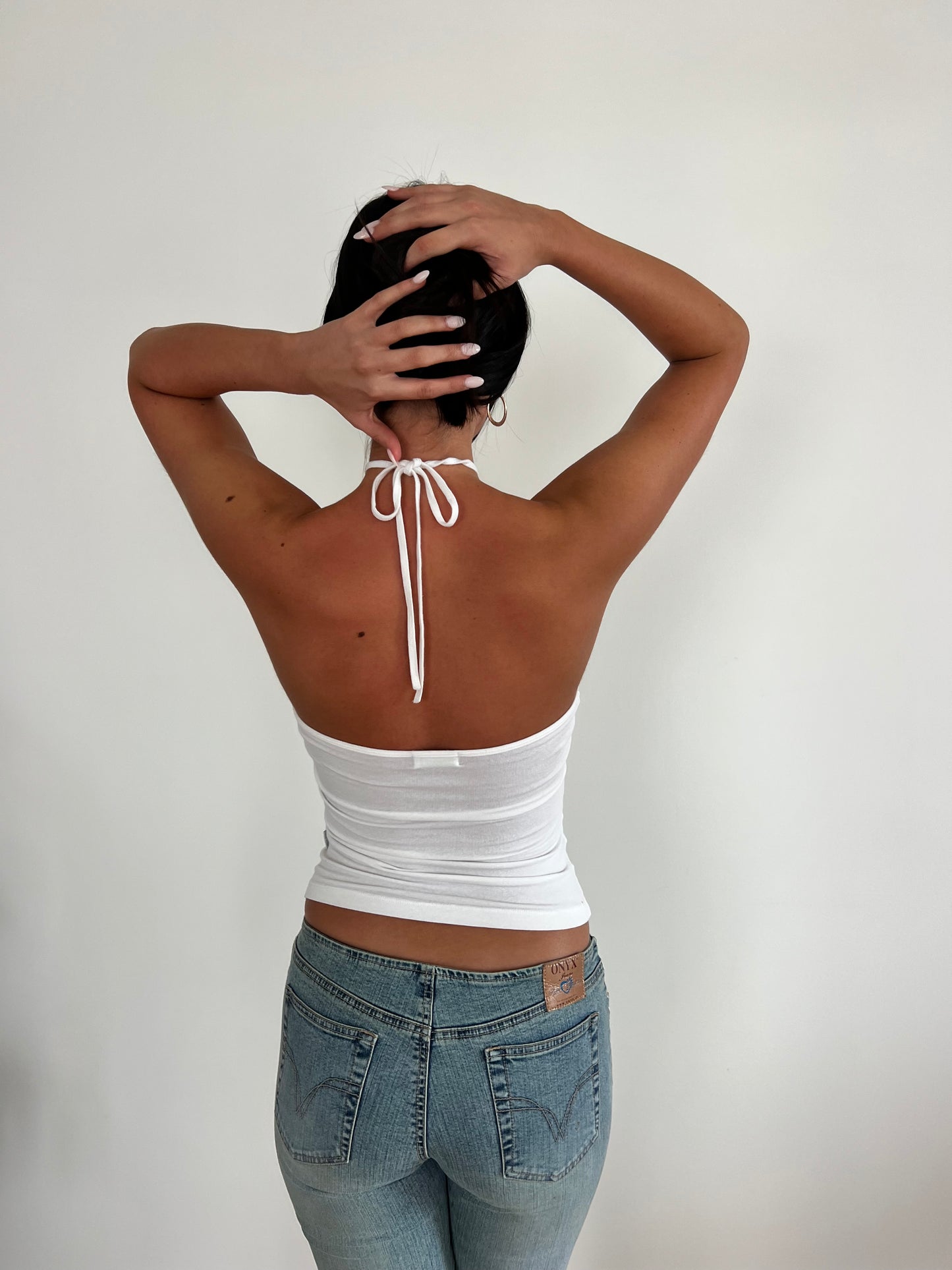 White Sequin Halter