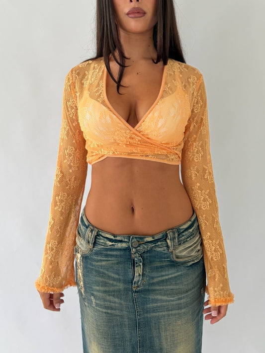Peach Lace Cardi