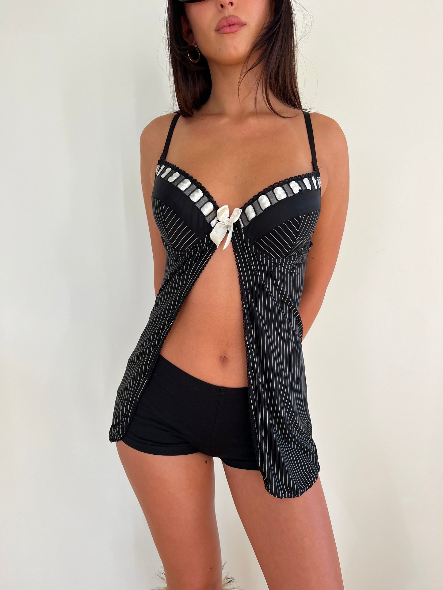 Pinstripe Open Cami