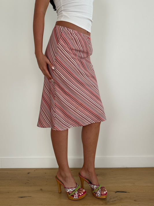 Stripe Midi skirt