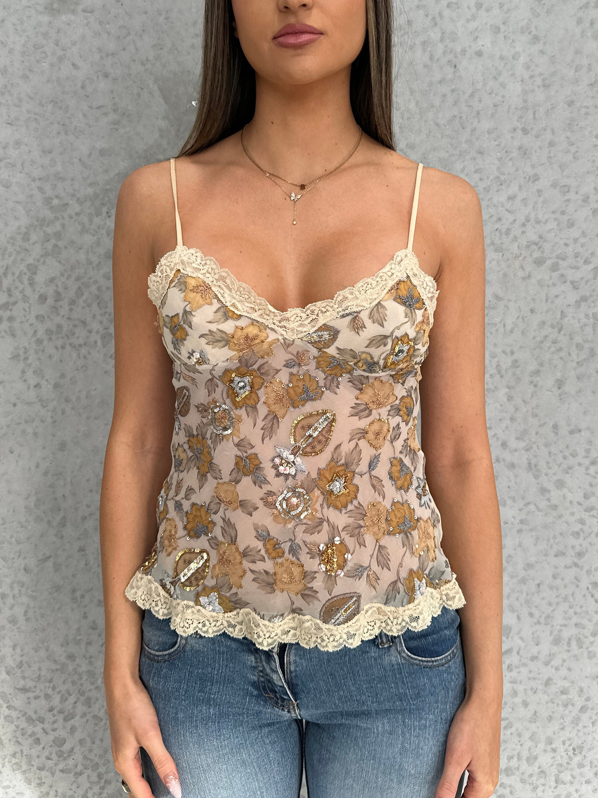 Italian Silk Beaded Cami