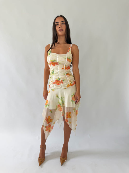 Italian Floral Midi Dress
