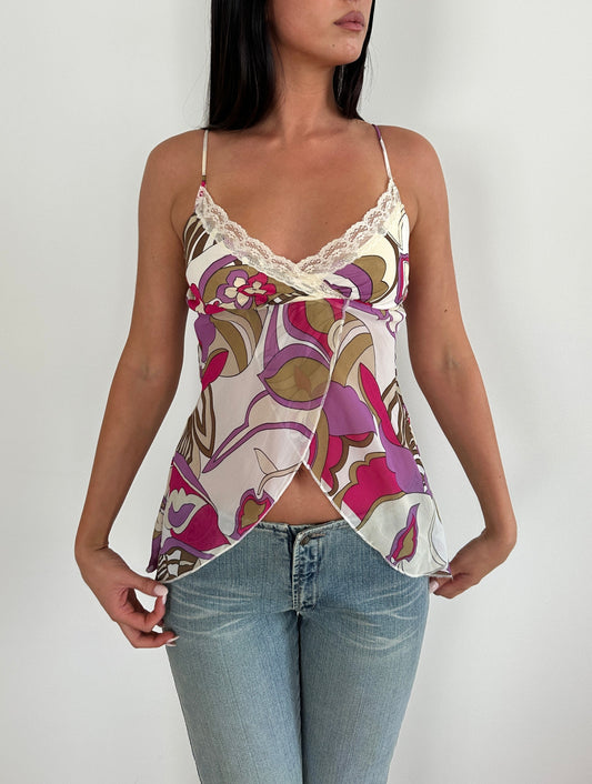 Floral Open Front Cami