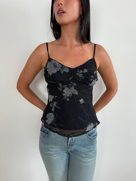 Black Floral Cami