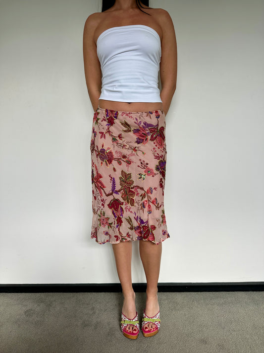 Beaded Italian Midi Skirt