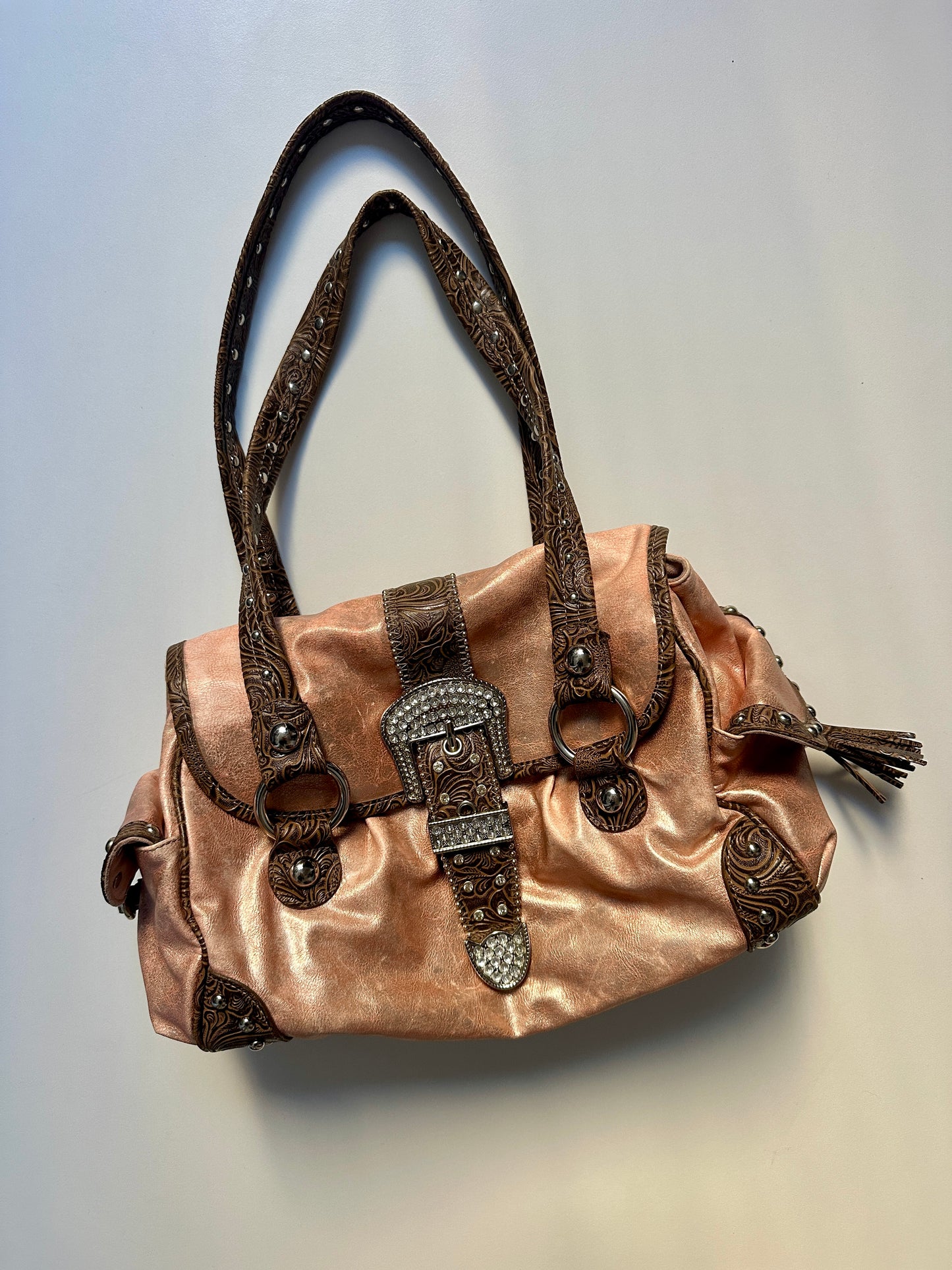 Metallic Buckle Bag