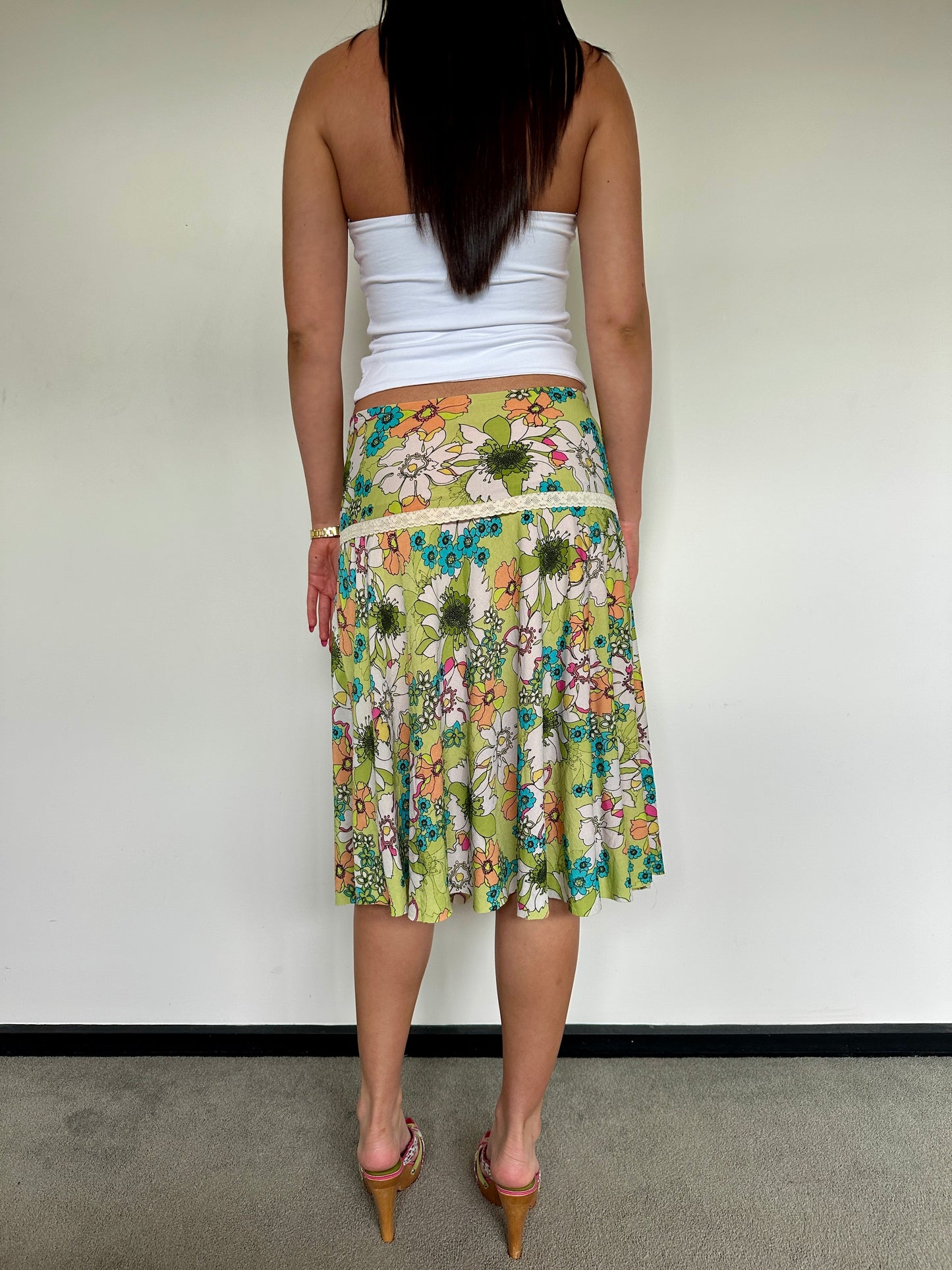 Striped Midi Skirt