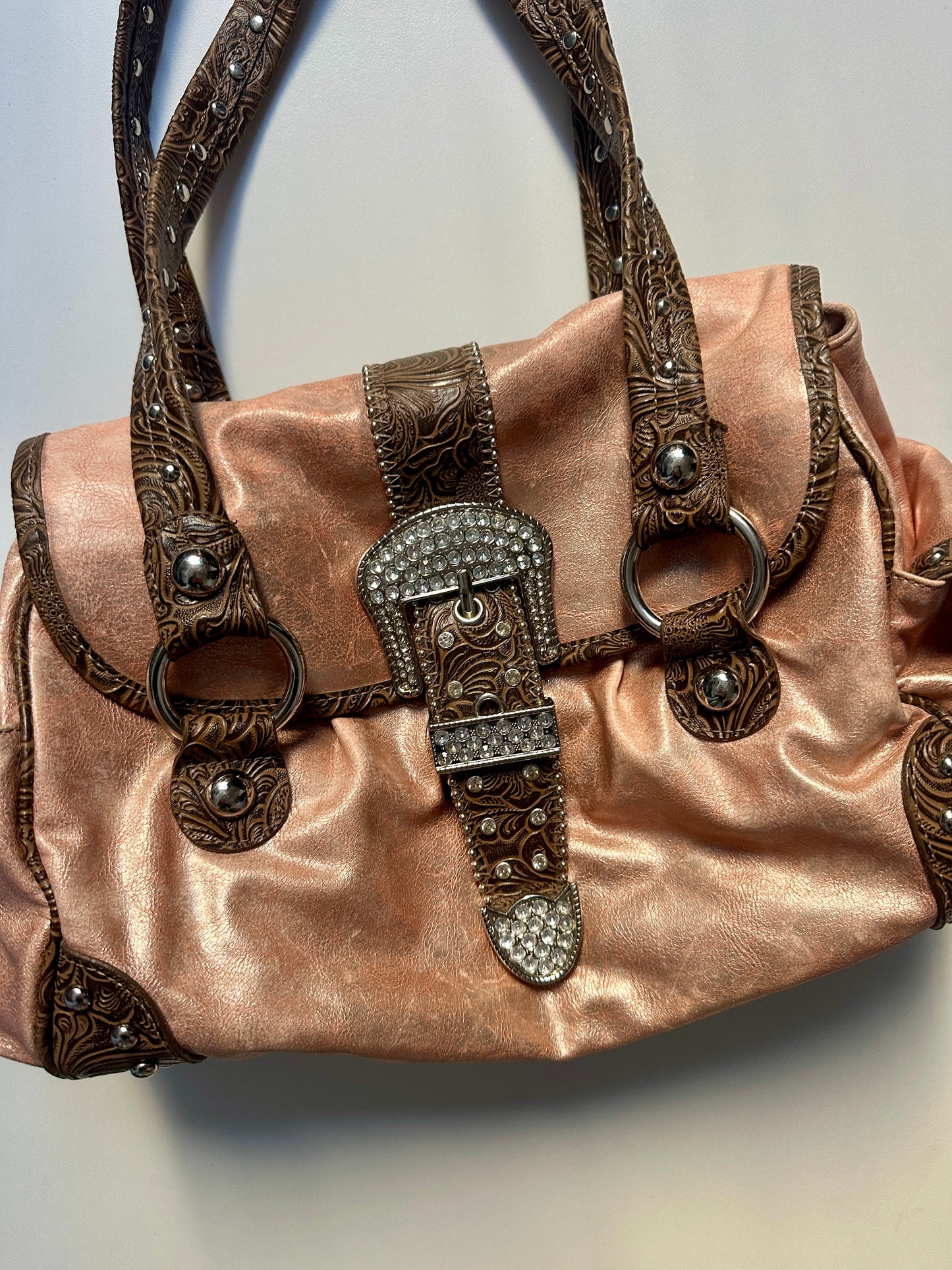 Metallic Buckle Bag
