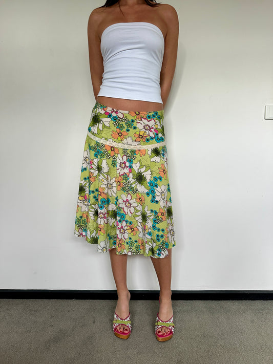 Striped Midi Skirt