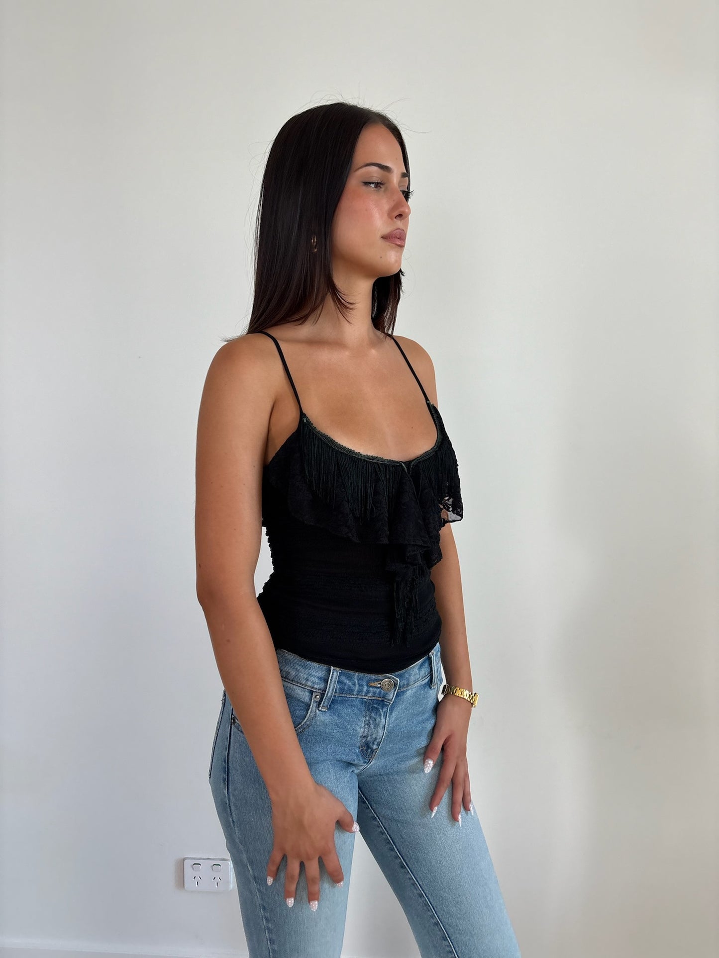 Fringe Singlet Top
