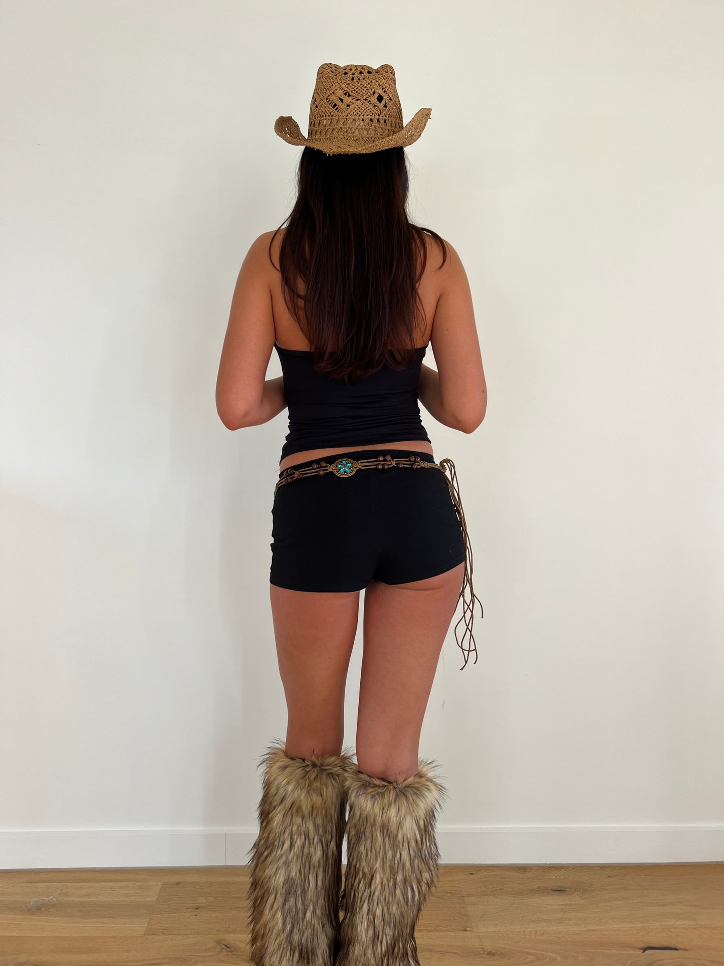 Beaded Tie Up Belt