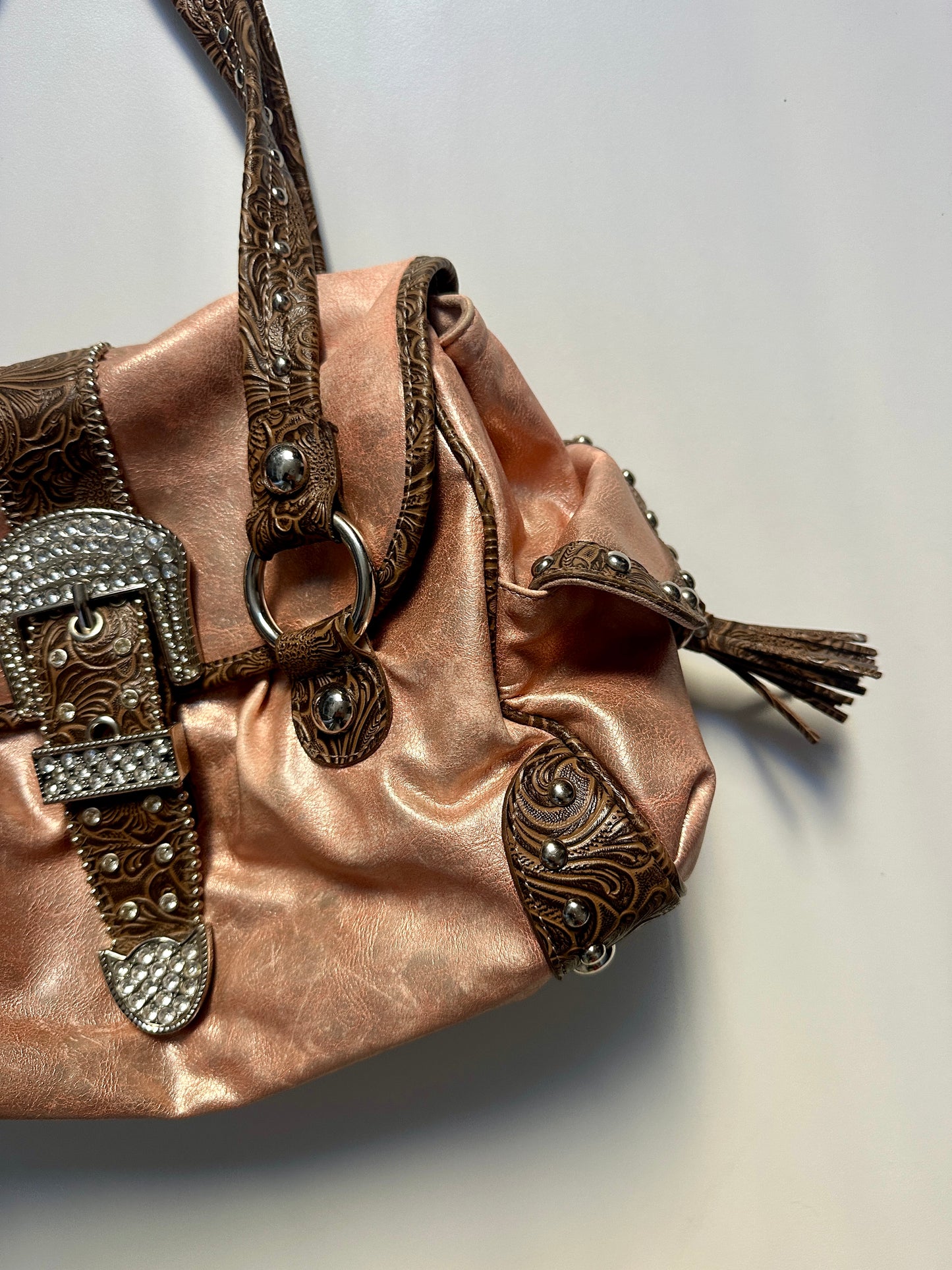 Metallic Buckle Bag