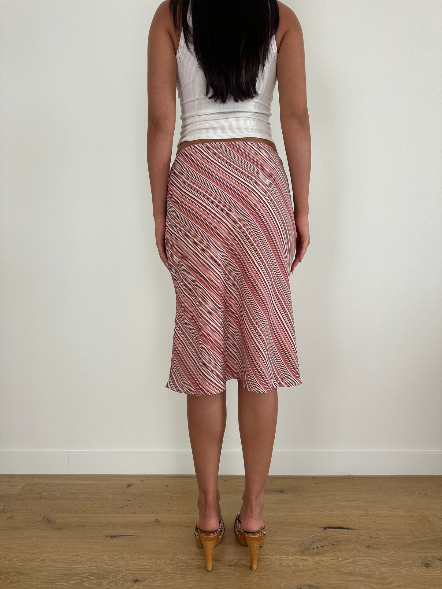 Stripe Midi skirt
