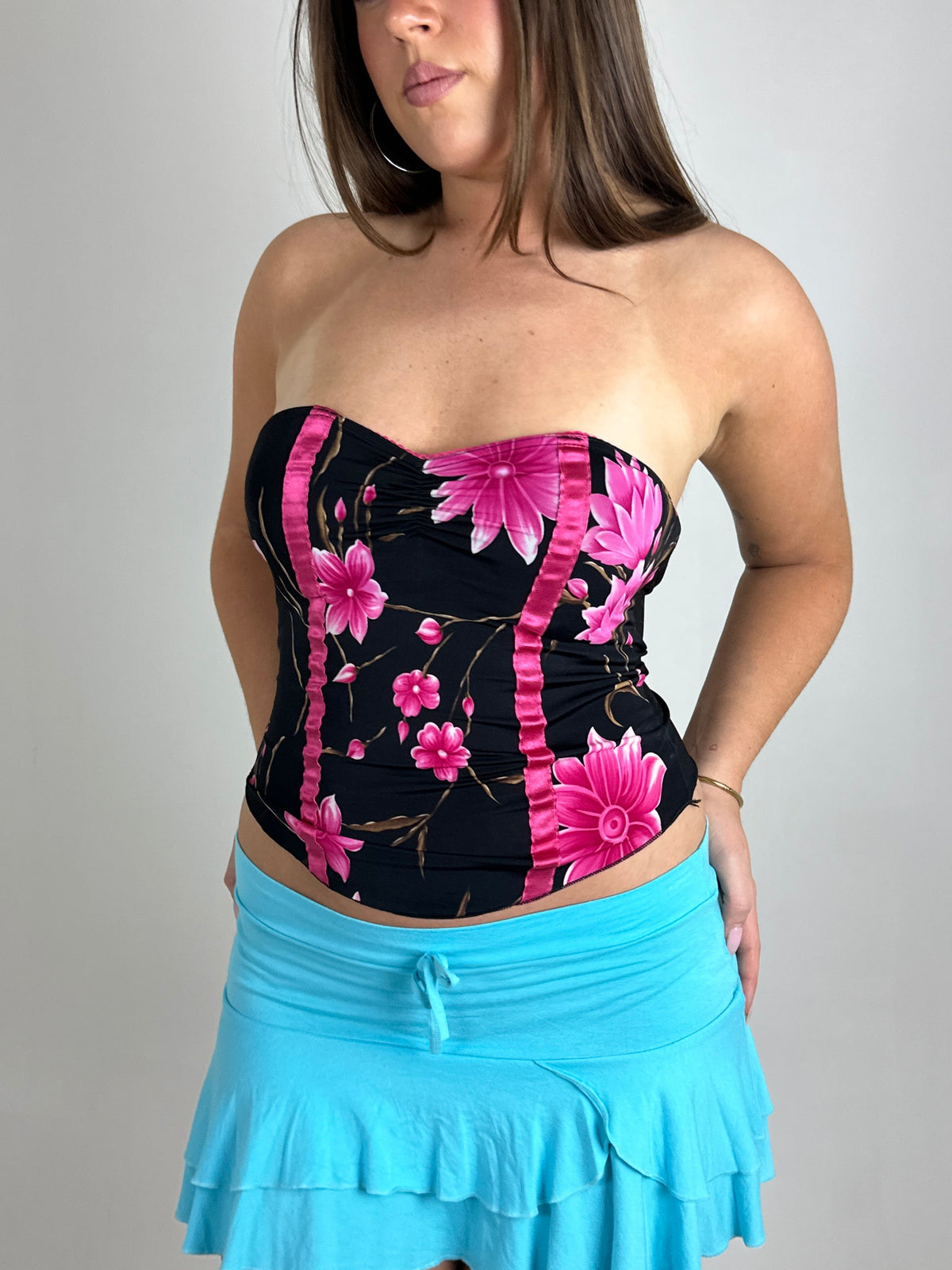 Floral Strapless Top