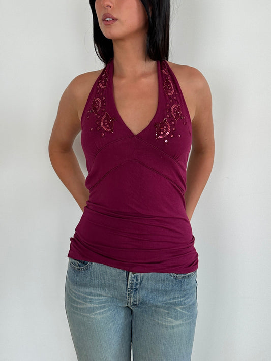 Beaded Halter Top