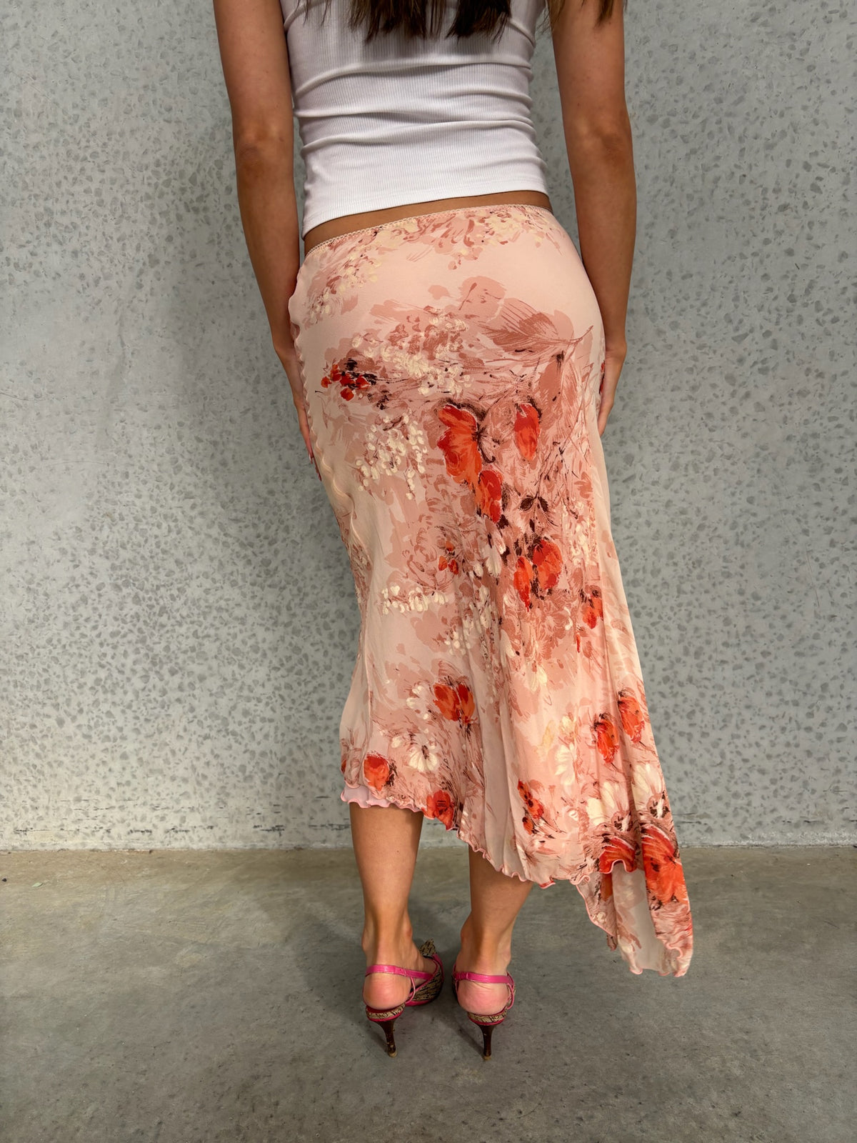 Pink Floral Midi
