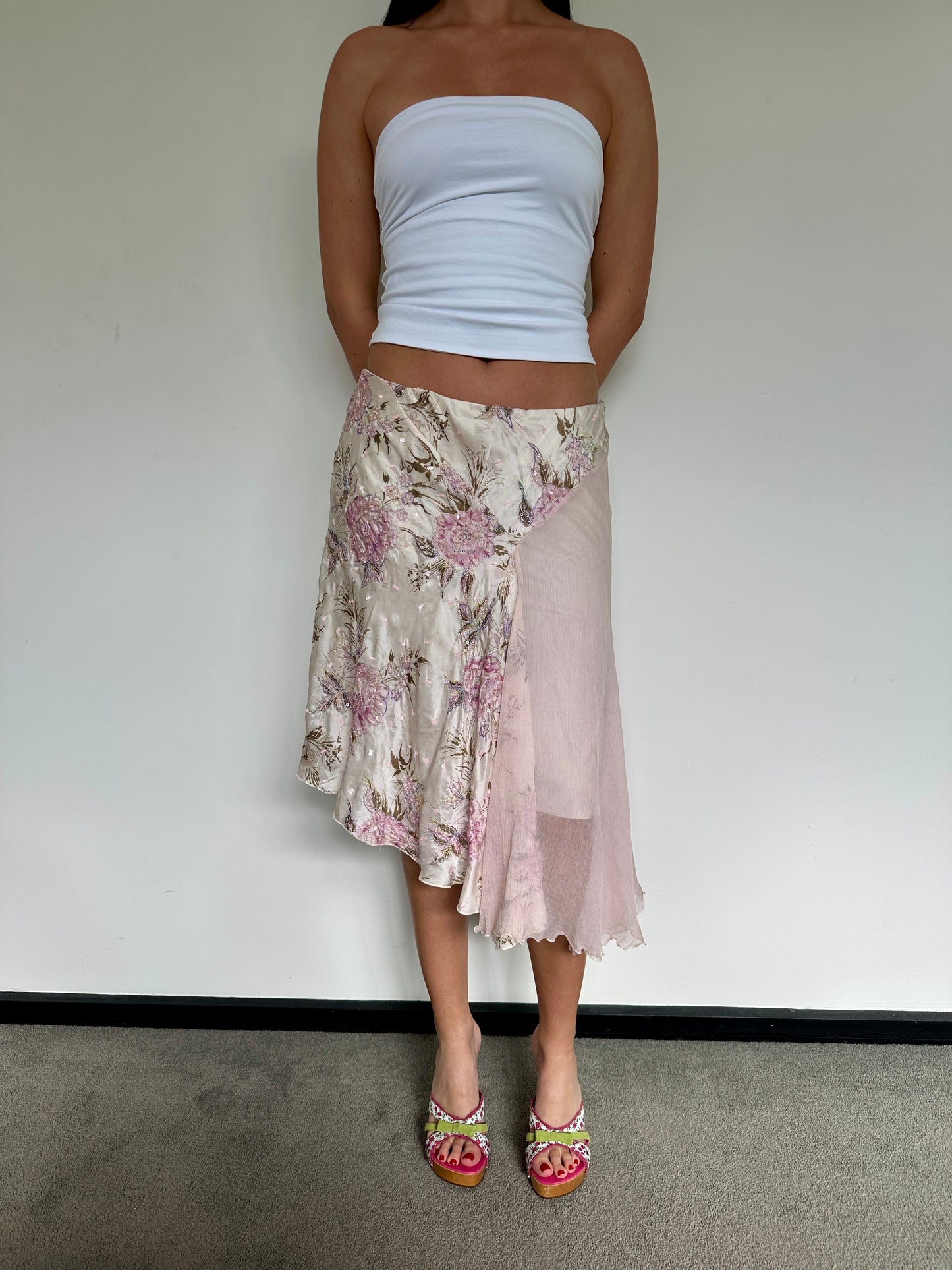 Italian Beaded Midi Skirt