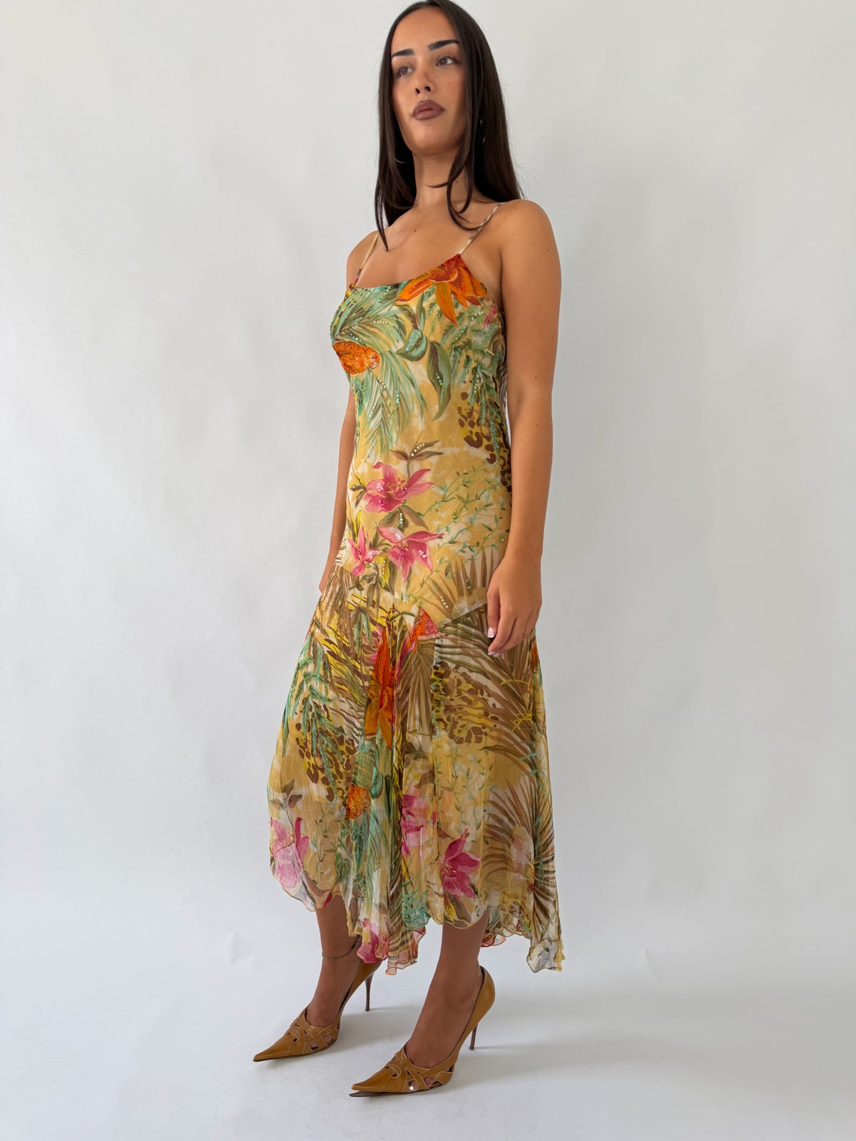 Rene Derhy Beaded Midi Dress