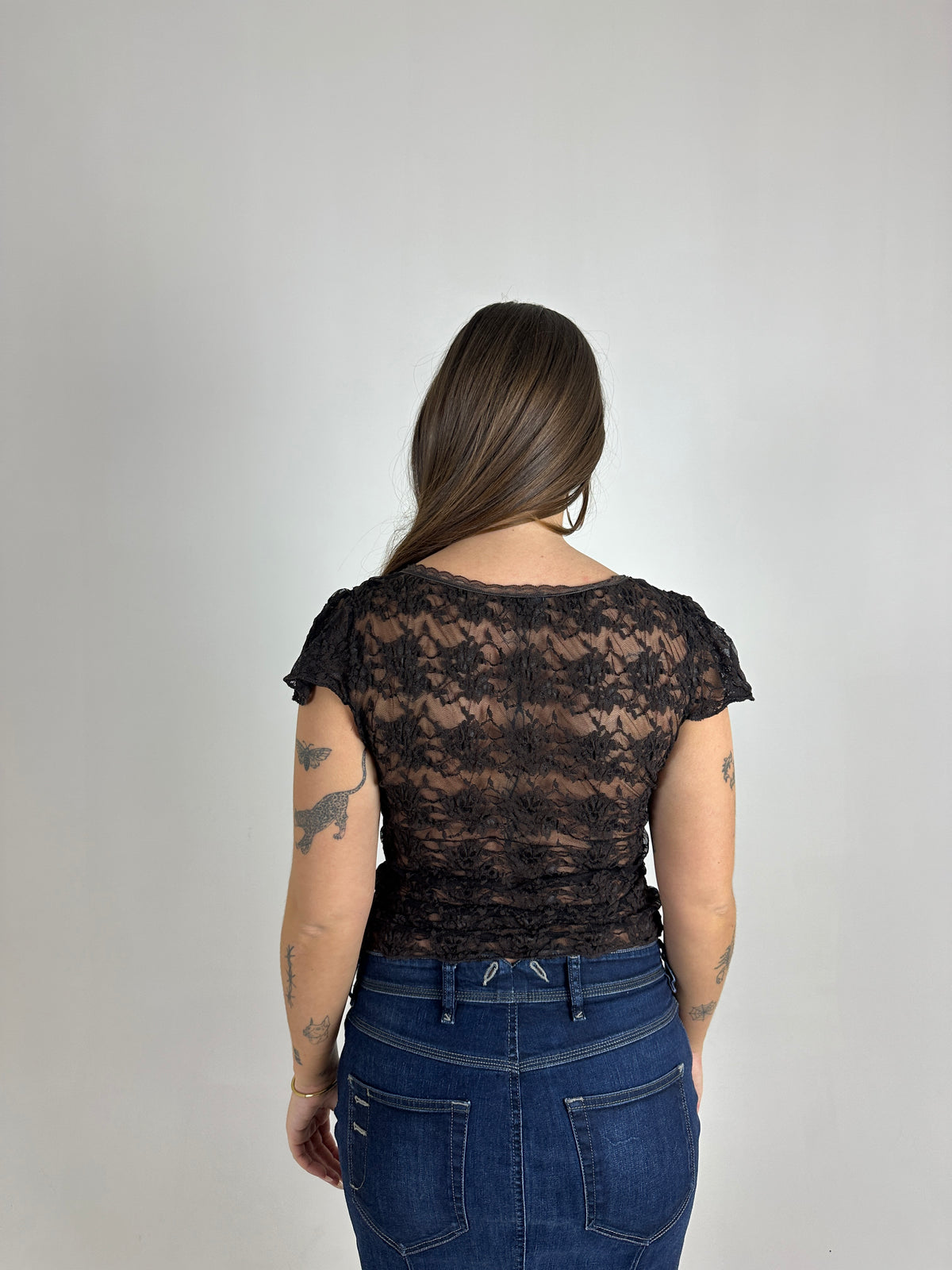 Brown Lace Top