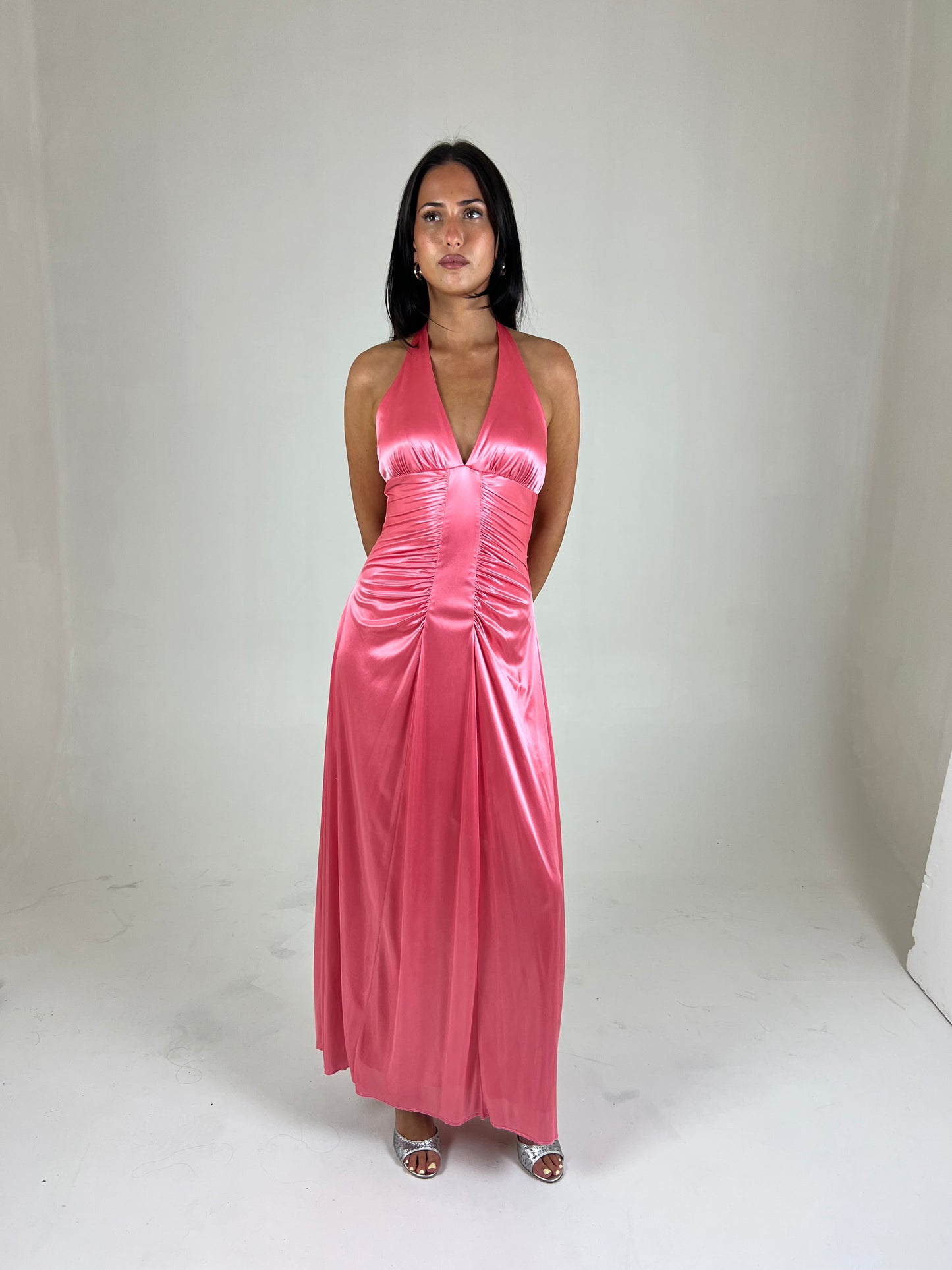 Coral Backless Maxi