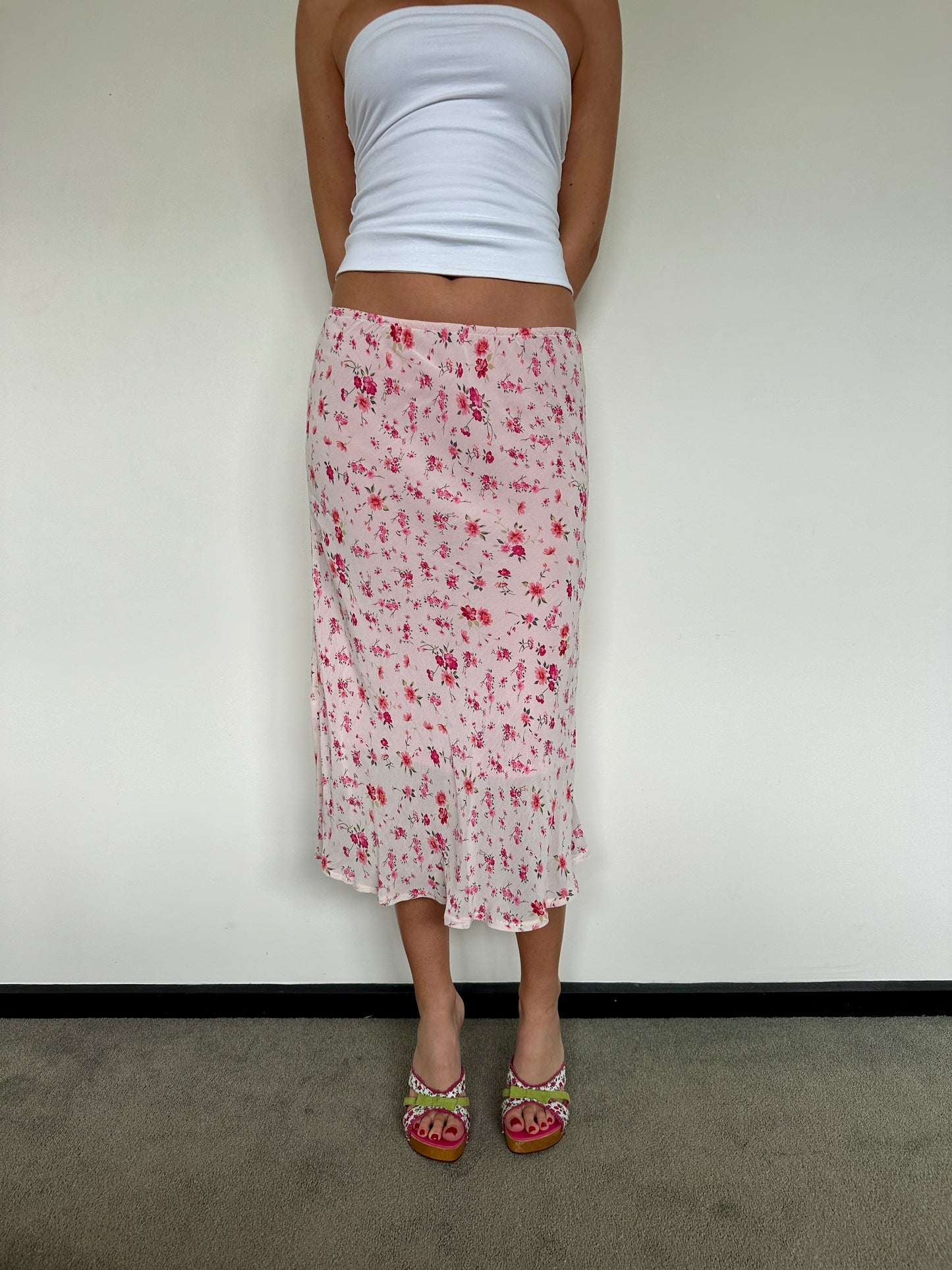 Pink Floral Midi
