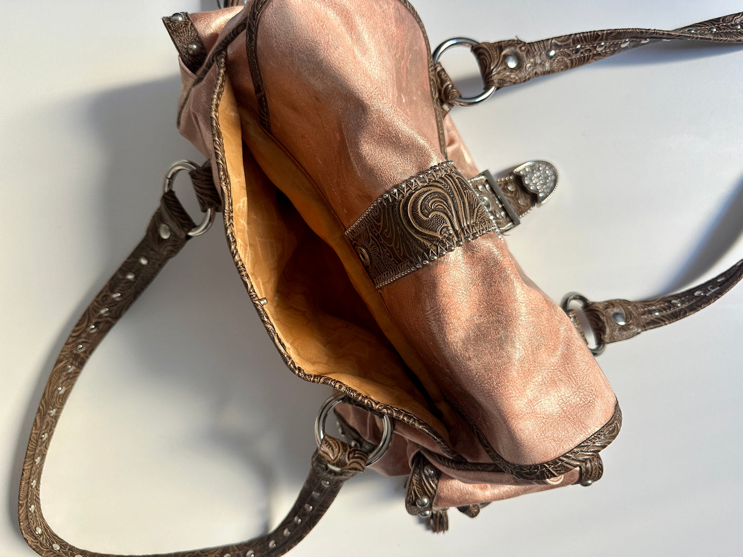 Metallic Buckle Bag