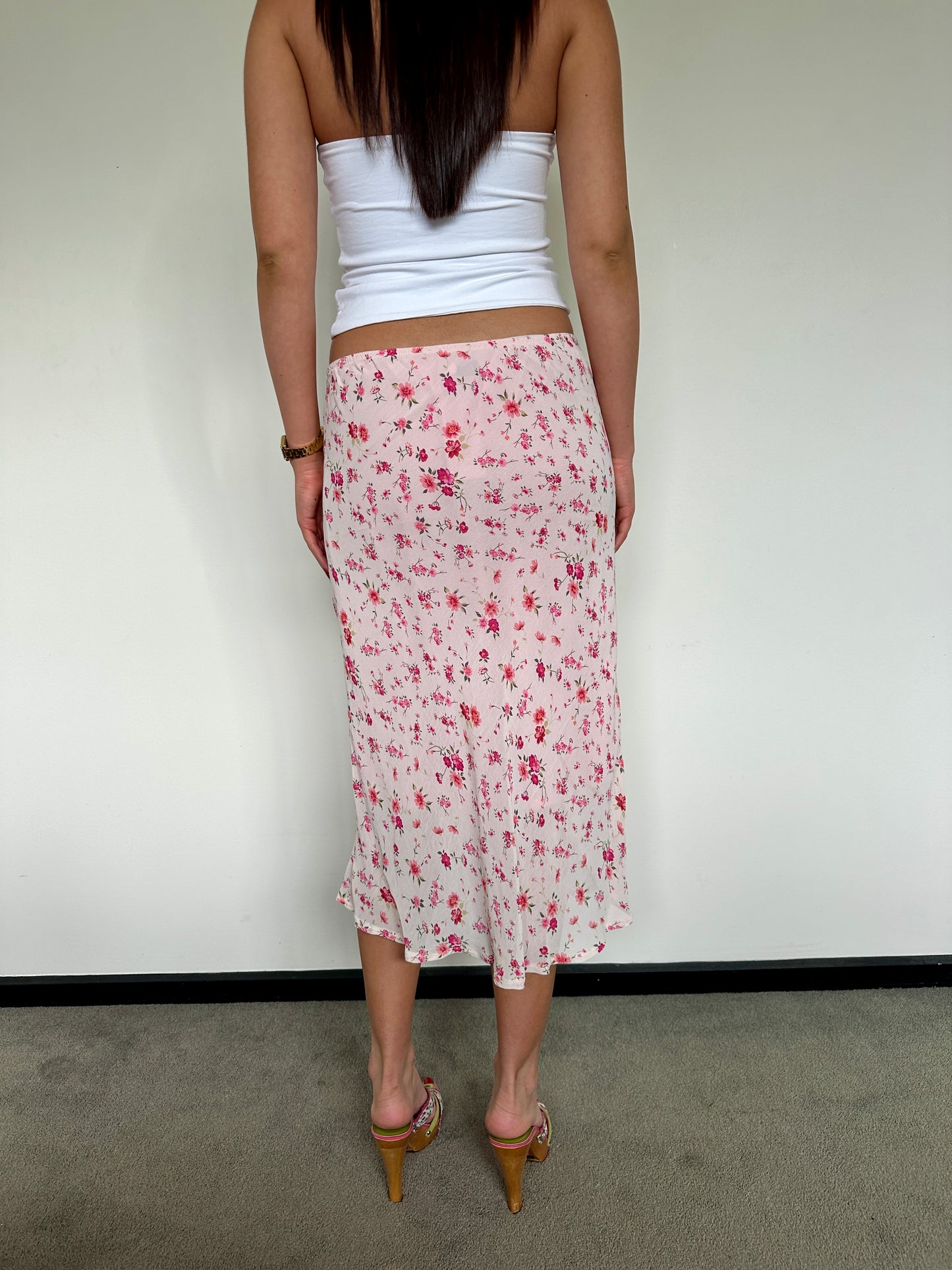 Pink Floral Midi